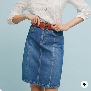 Anthropologie Denim Pencil Skirt